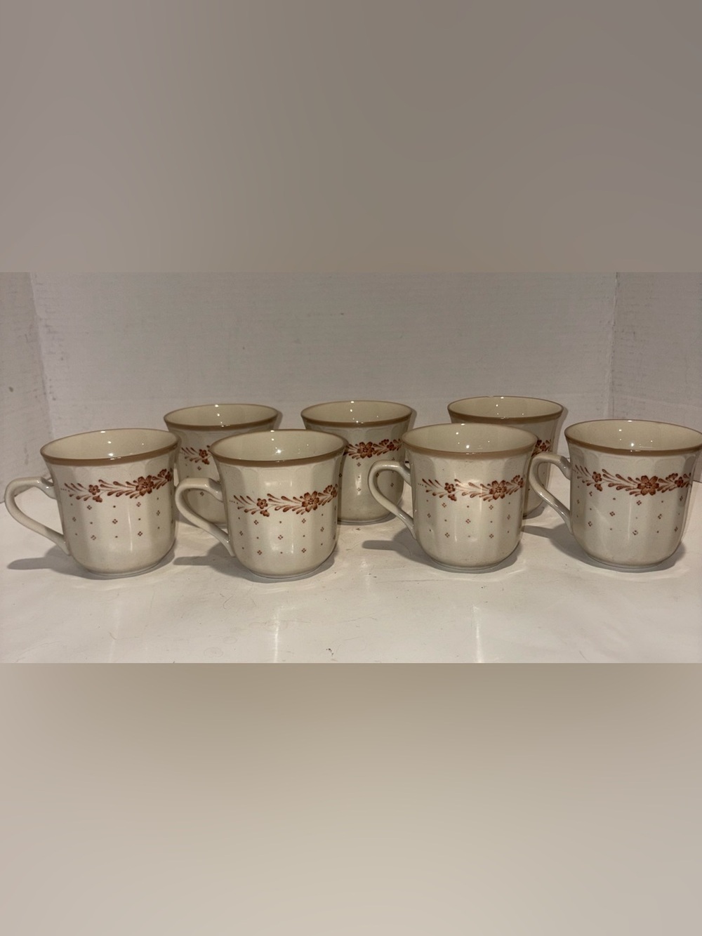 Set of 7 Vintage Sango Renaissance Mugs